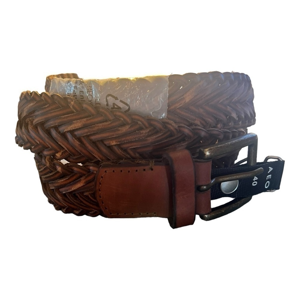 American Eagle Outfitters‎ Men Brown Braided Belt SZ 40 NEW